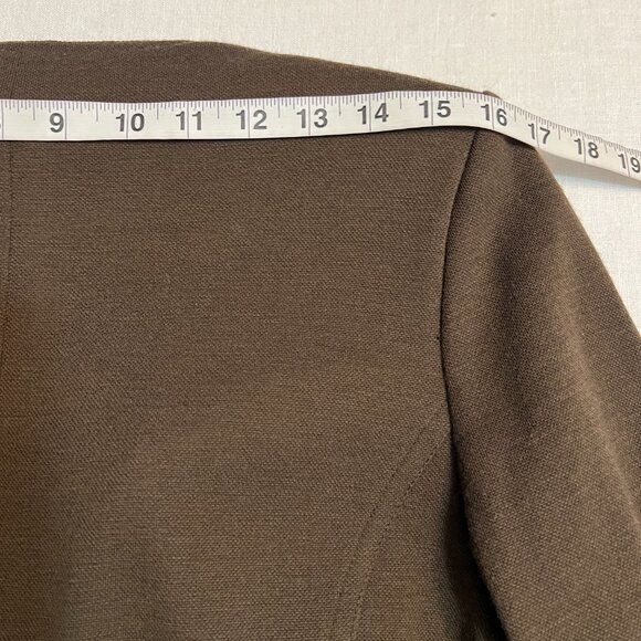 VTG Sonia Rykiel Paris Brown Wool Blazer Jacket Frence Size 8-10 Gold Button - Picture 14 of 14